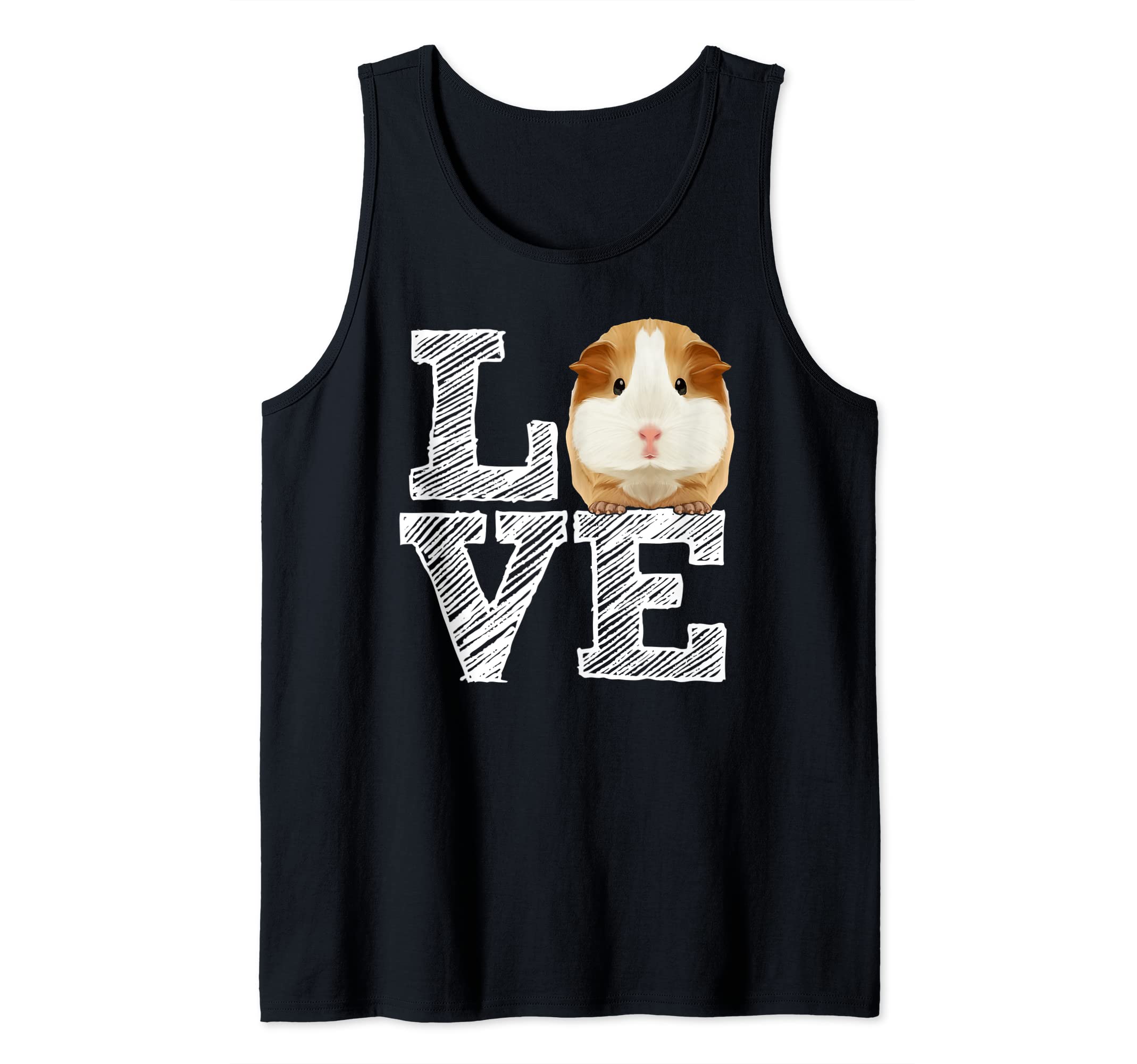 Guinea Pig Love Costume Clothing Cavy Accessories Guinea Pig Tank Top, Black