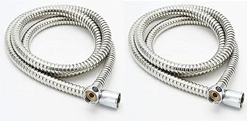 MLD (AISI-304) Stainless Steel Flexible Shower Tube/Hose 1 meter - pack of 2