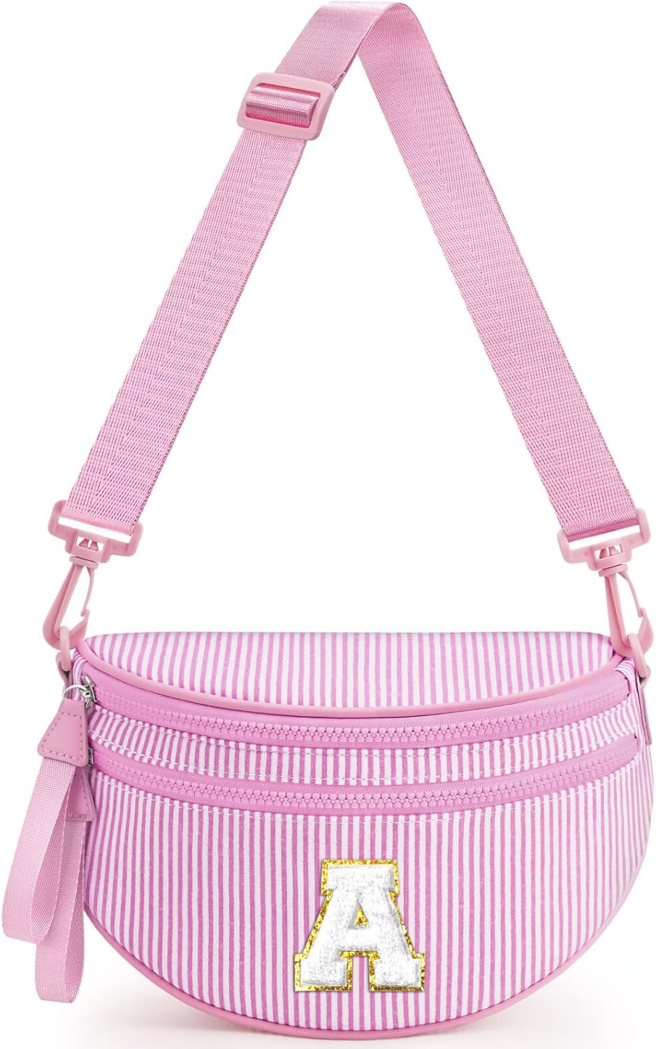 YOOLIFE Mothers Day Gifts for Daughters Sister – Birthday Gifts for 8 9 10 11 12 13 14 Year Old Kids Teen Girls, Initial Crossbody Bags Bum Bag for Women Teen Girls Purse, Pink (A)