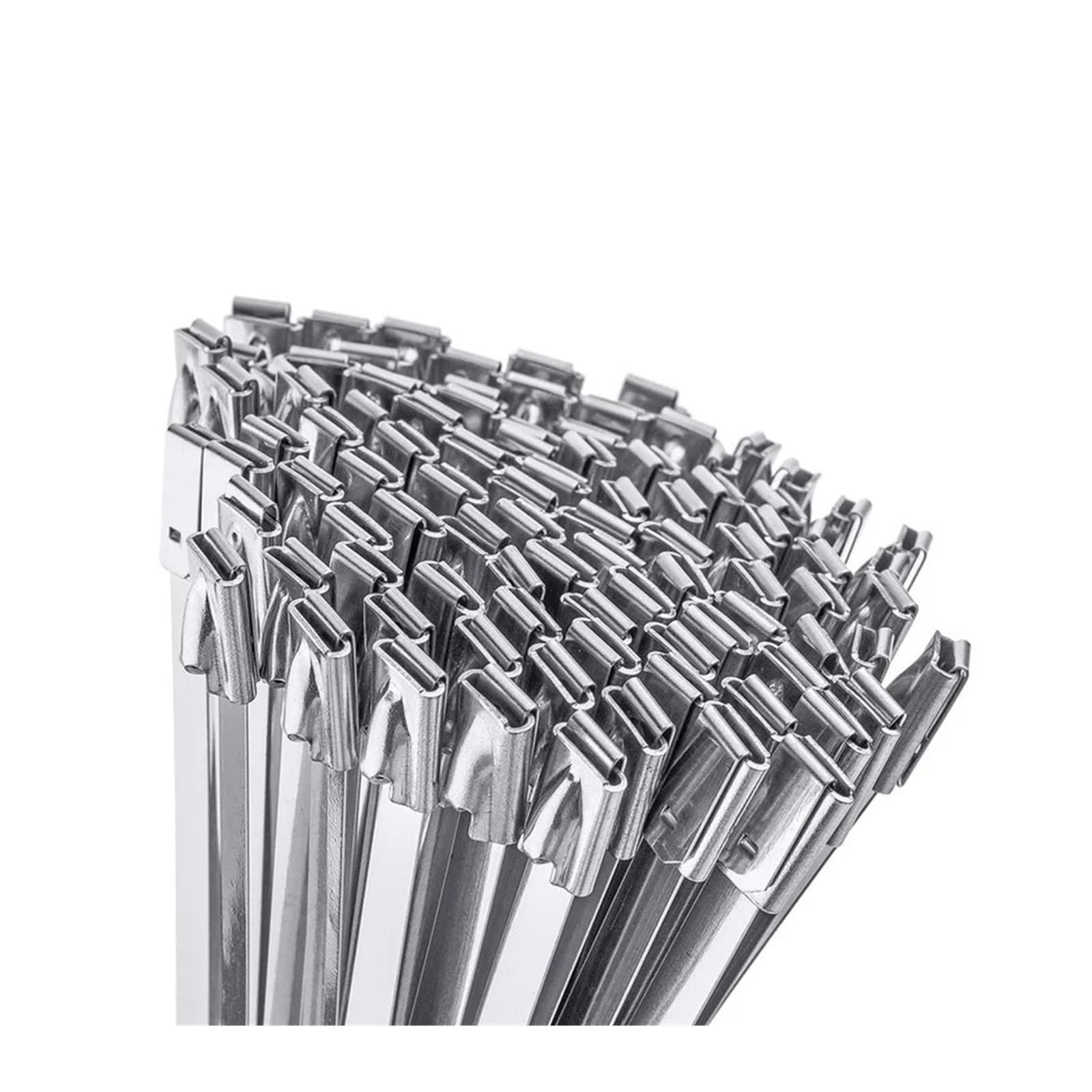 Fascette per Cavi Fascette stringicavo in Acciaio Inossidabile, Fascette stringicavo rivestite, Fascette stringicavo in Metallo con bloccaggio Multiuso(7.9x500mm x100pcs)