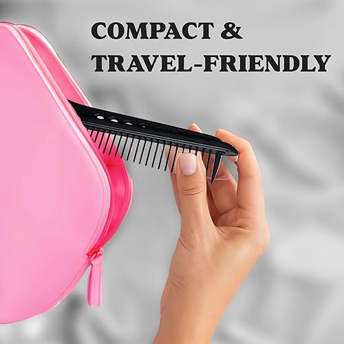 Miniatura 7 de Herstyler Peine alisador de cabello, peine alisador para plancha plana, hace que el peinado sea fácil, consigue el cabello liso en minutos (azul)