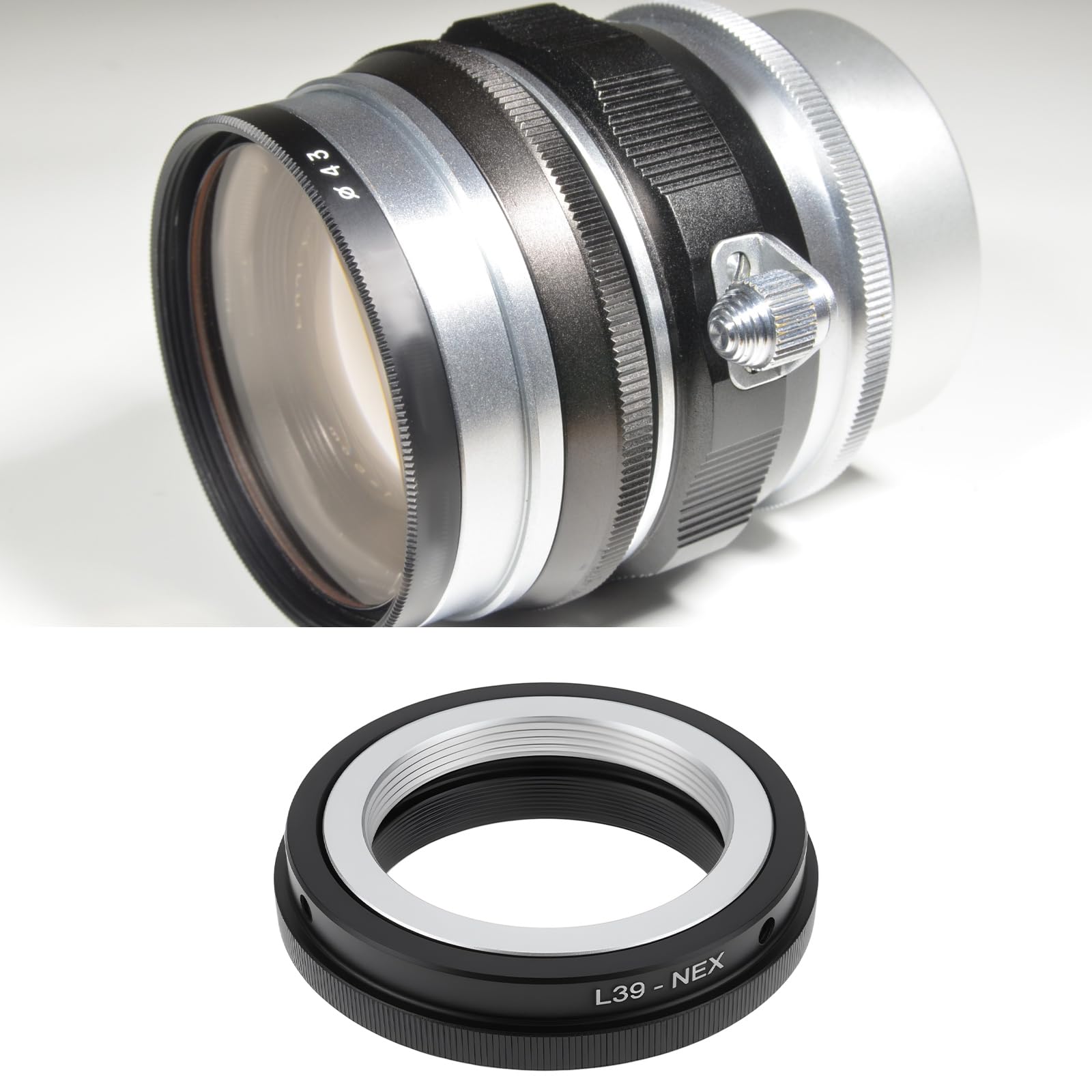 Adattatore per obiettivo L39 M39 compatibile con Leica L39 M39 ad anello adattatore E-Mount compatibile con Sony
