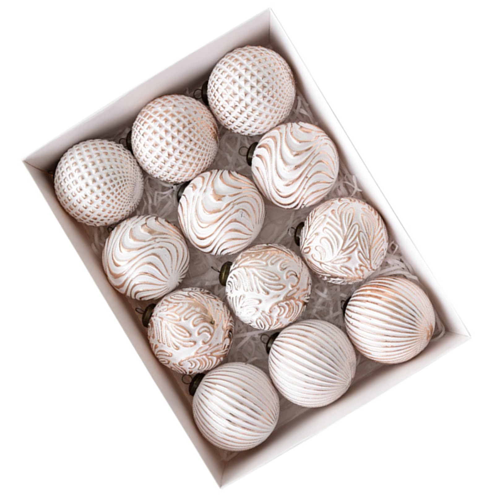 Boules de Noël pour table et fête de vacances de fin d'année scintillantes