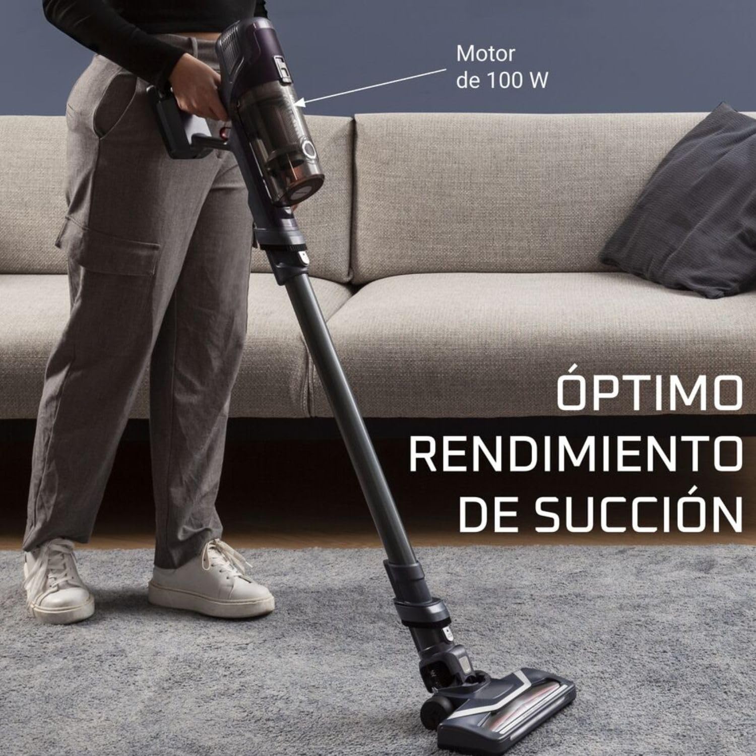 Rowenta X-PERT 6.60 Essential Aspirapolvere Senza Fili Potente, Scopa Elettrica Senza Fili Ricaricabile Leggera, Aspirapolvere Senza Sacco Multisuperficie, Autonomia 45 Min, Luci LED,RH6838 - 4