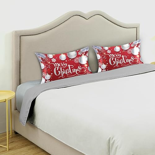 Miniatura 5 de xigua Funda de almohada de satén con diseño de copos de nieve y árbol de Navidad, para el cabello y la piel, con cierre de sobre, funda de almohada