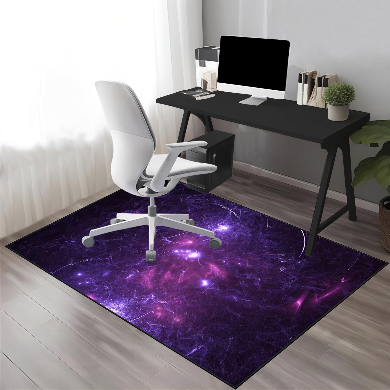 Stuhl Unterlage Schreibtisch für Hartböden Stuhlunterlage schreibtischstuhl unterlage Bodenschutzmatte Gaming Bürostuhl Matte Bodenmatte rutschfest Bürostuhlunterlage Gamer Teppich 180 x 200 cm