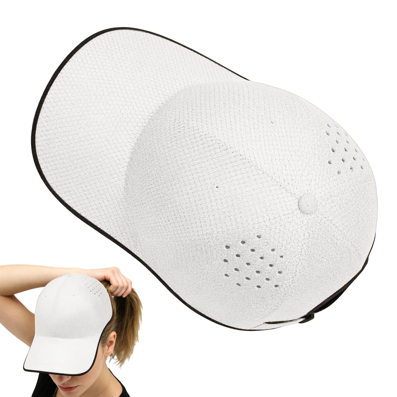 Gorra deportiva transpirable, gorra deportiva de secado rápido, ropa de exterior ajustable, estructura ligera de flujo de aire de poliéster, gorro para mujer con función de sombra, ejercicios de viaje