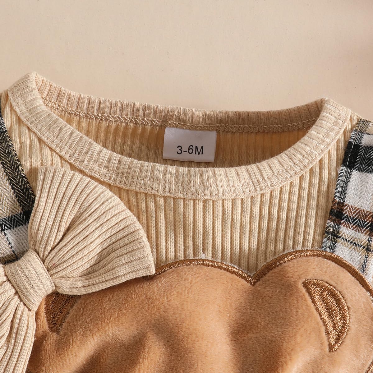 Vêtements Bébé Fille 2 Pièces Barboteuse Robe à Carreaux Manches Longues et Bandeau Ensemble Naissance Jupe Tenues