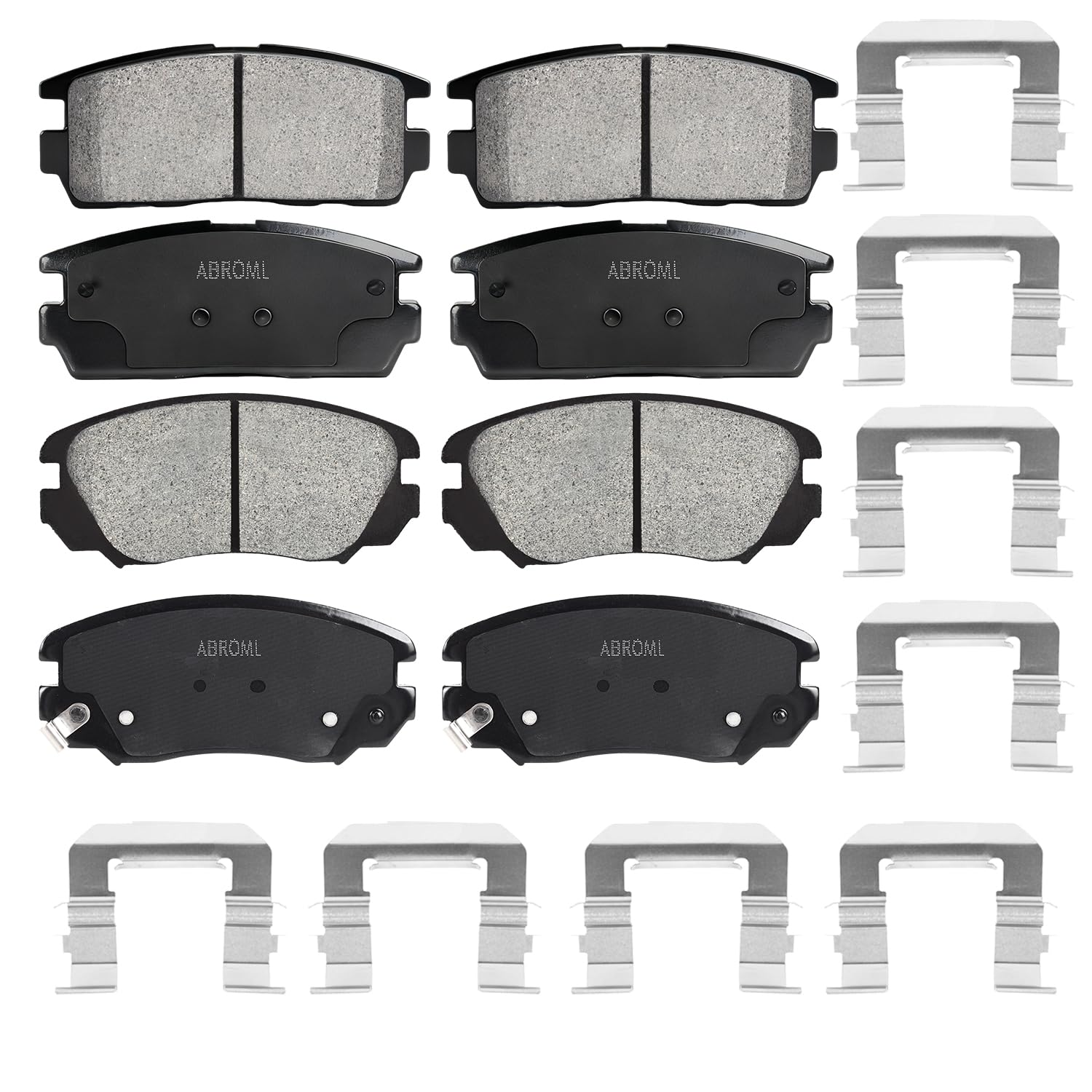 Front Rear Premium Ceramic Disc Brake Pads Set Fit for Chevrolet Equinox 10-17, for GMC Terrain 2010 2011 2012 2013 2014 2015 2016 2017, 8PCS (D1421 D1275)