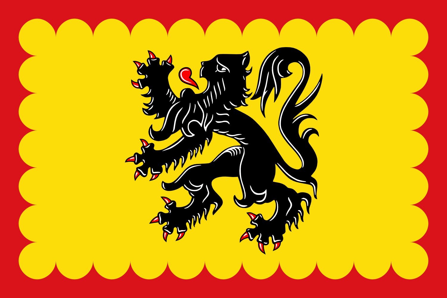 Drapeau de Merelbeke grand modèle anti-décoloration pour mât extérieur