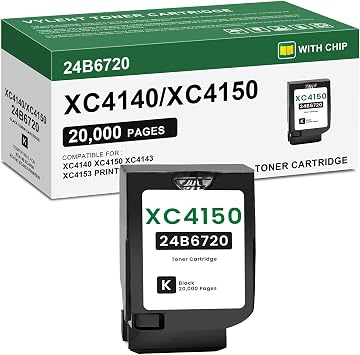 Vylent XC4140 XC4150 Black Toner Cartridge High Yield Replacement for Lexmark 24B6720 Toner Cartridge for XC4140 XC4150 XC4143 XC4153 Printer Ink 1-Pack
