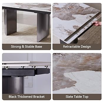 Amazon.com - siu want Extendable Dining Table Set for 4-10