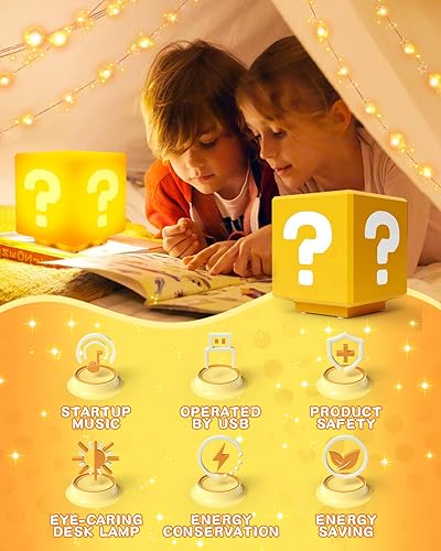 Miniatura 5 de Super Bros - Juguetes para niños de 4 a 6 años, luz nocturna para niños con efectos de sonido de juego, lámpara de ilusión, decoración de