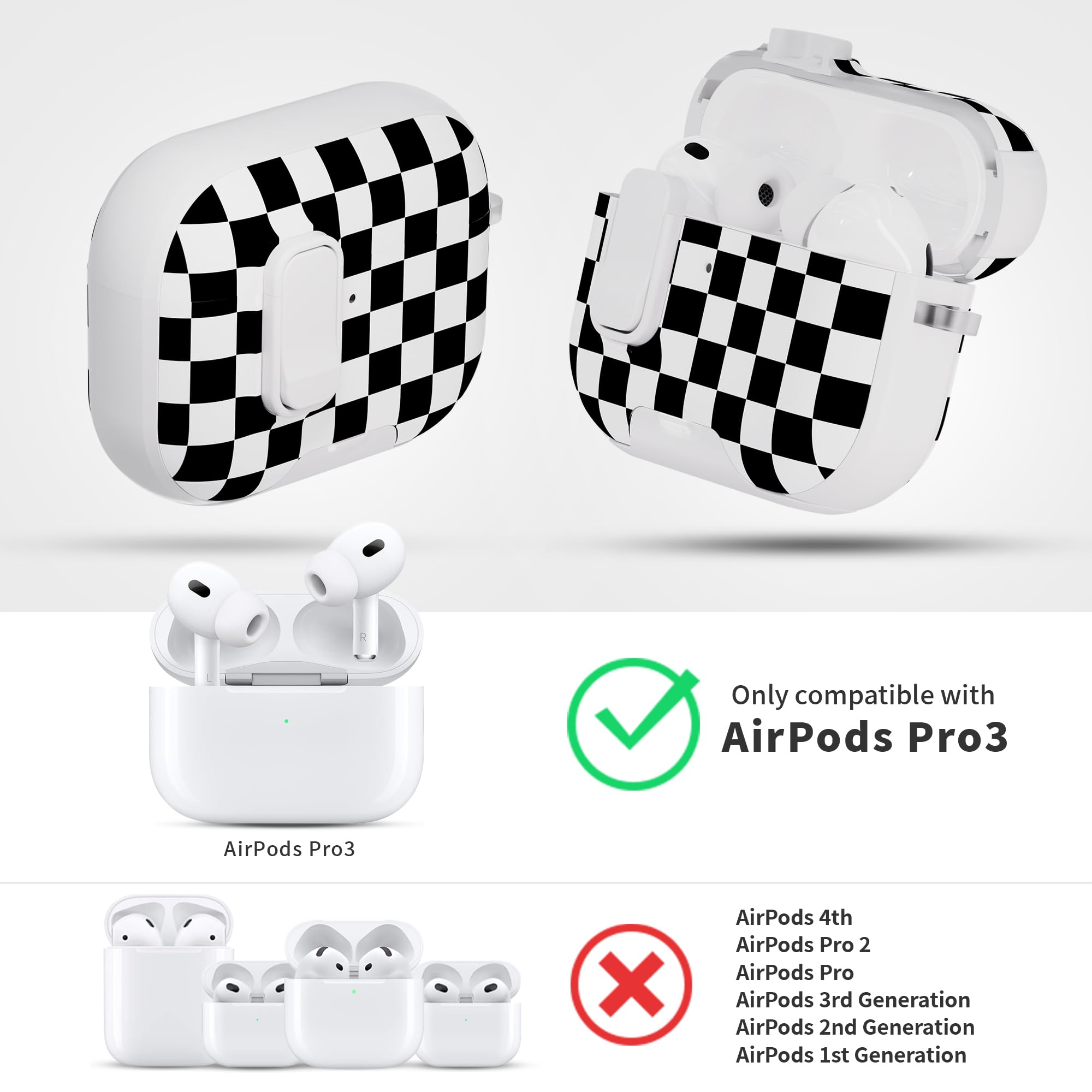 Amazon.com: Meiyasy for AirPods Pro 3 Case(2025) with Secure Lock