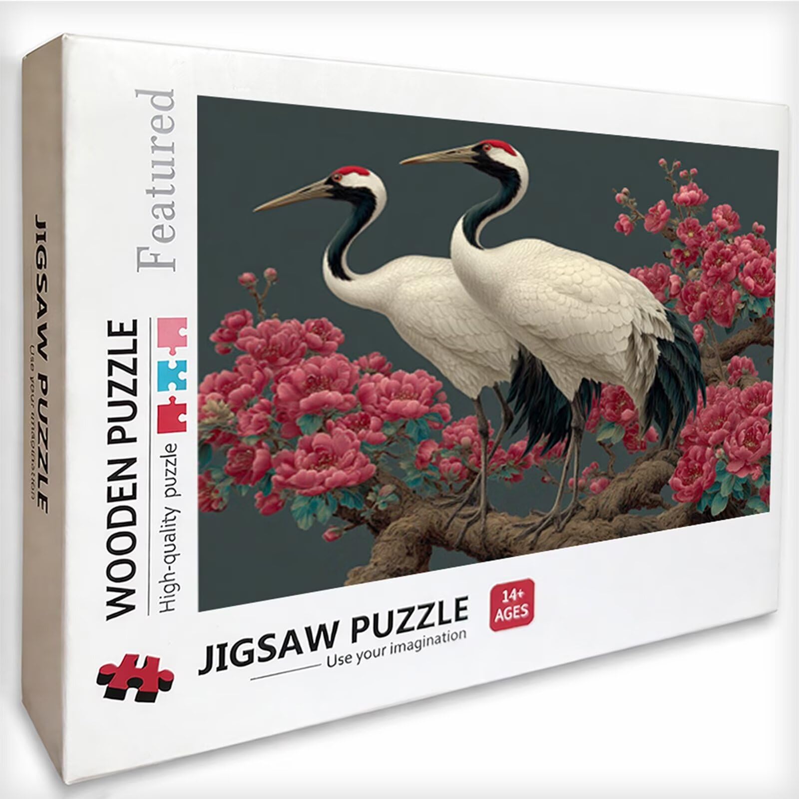 Drewniane puzzle z motywem kwiatów, 156 x 105 cm, ptak, jigsaw dla dorosłych, 5000 elementów, z pudełkiem, wymagająca gra w puzzle, prezent dla nastolatków, na prezent i dekorację, odpowiednie dla