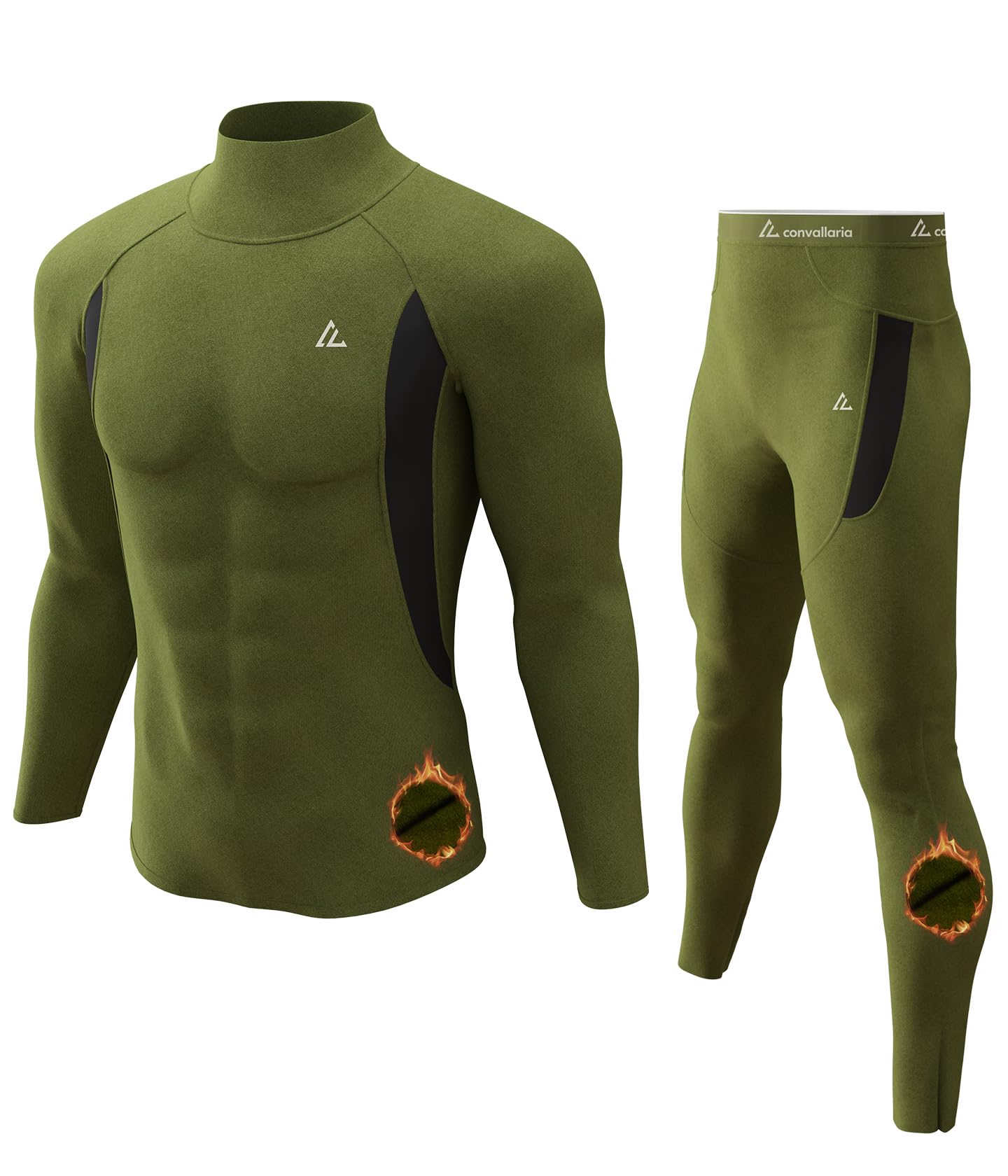 CL convallaria Thermal Underwear Long Johns Set Mens Winter Gift Hunting Gear Sport Base Layer Bottom Top