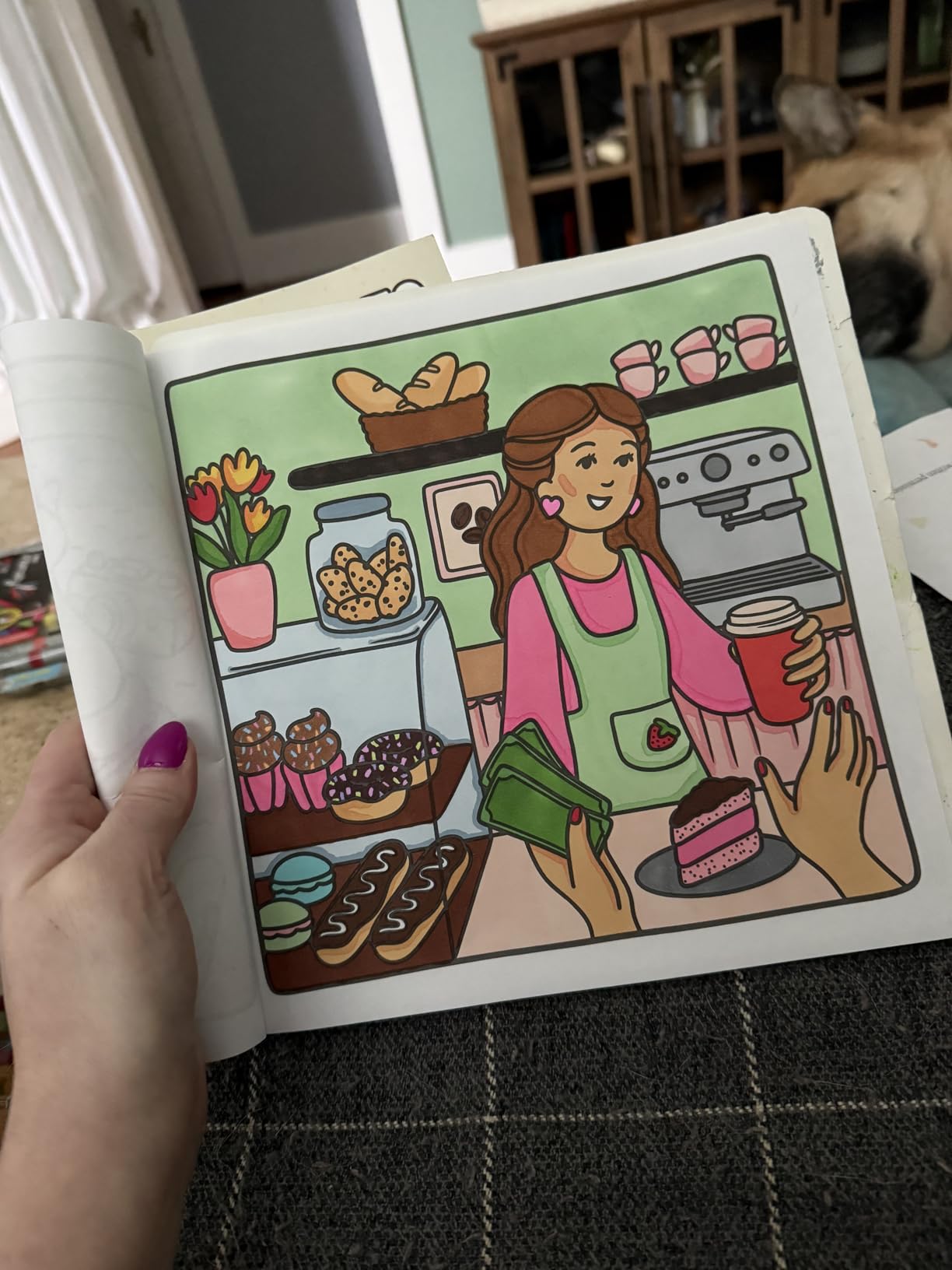 Cozy Girl Moments: Cute POV-Style Coloring Book for Adults and Teens Featuring Everyday Girly Activities for Relaxation (The Cozy Girl Series) - Preview 1