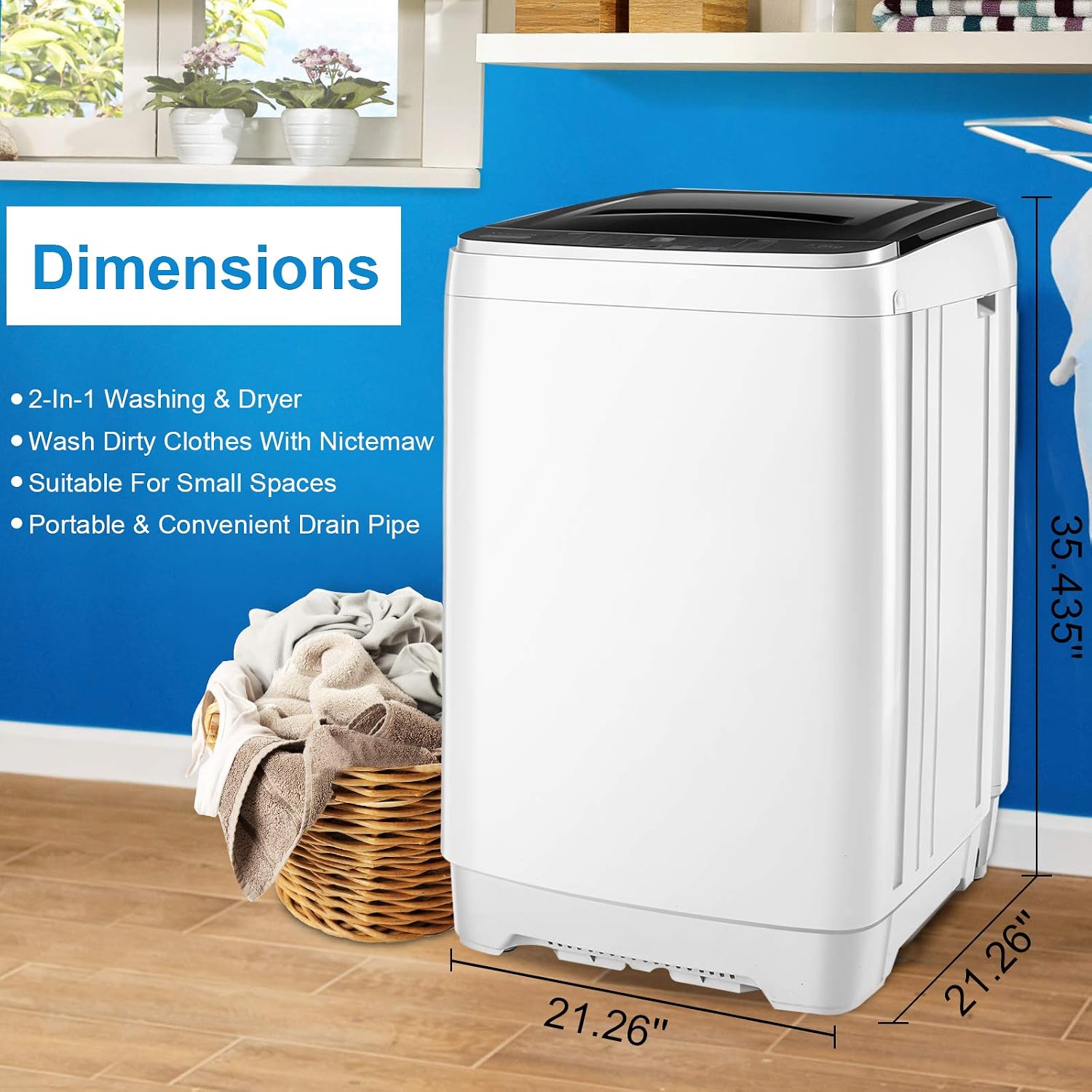 ❤ Crаzу Dеаlѕ Portable Washer Nictemaw 15.6Lbs Capacity Full-Automatic Washer Machine 1.7 Cu.ft 2 in 1 Compact Laundry Washer 10 Programs 8 Water Level Selections/LED Display Washer and Dryer Combo Exсluѕіvе Portable Washer Nictemaw 15.6Lbs Capacity Full-Automatic Washer Machine 1.7 Cu.ft 2 in 1 Compact Laundry Washer 10 Programs 8 Water Level Selections/LED Display Washer and Dryer Combo