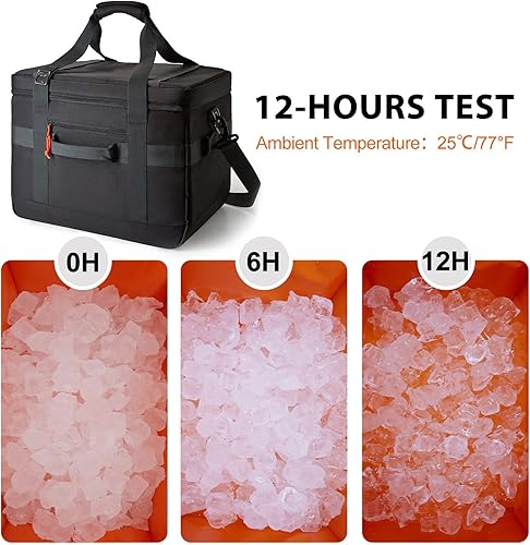 Miniatura 10 de Conservadora Tourit portátil, con aislamiento, para 48 latas, para el almuerzo, de 8.4 galones, plegable, para picnic, playa, trabajo, viaje