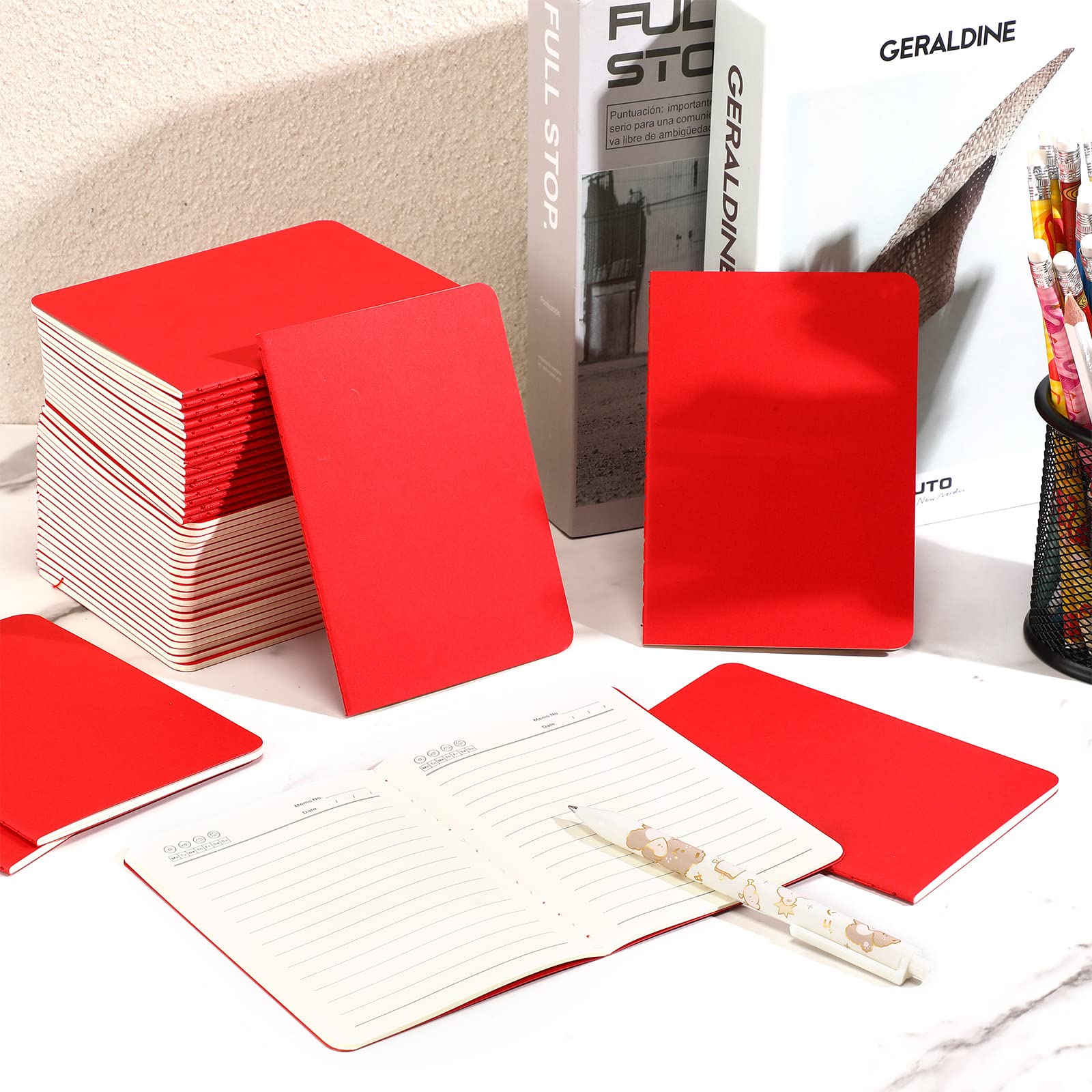 Ctosree 50 blocs de notas pequeños a granel, mini diario de bolsillo, mini bloc de notas, bloc de notas de oficina, escuela, regalos suministros para niños y estudiantes, 24 hojas, 5.5 x 3.5 pulgadas