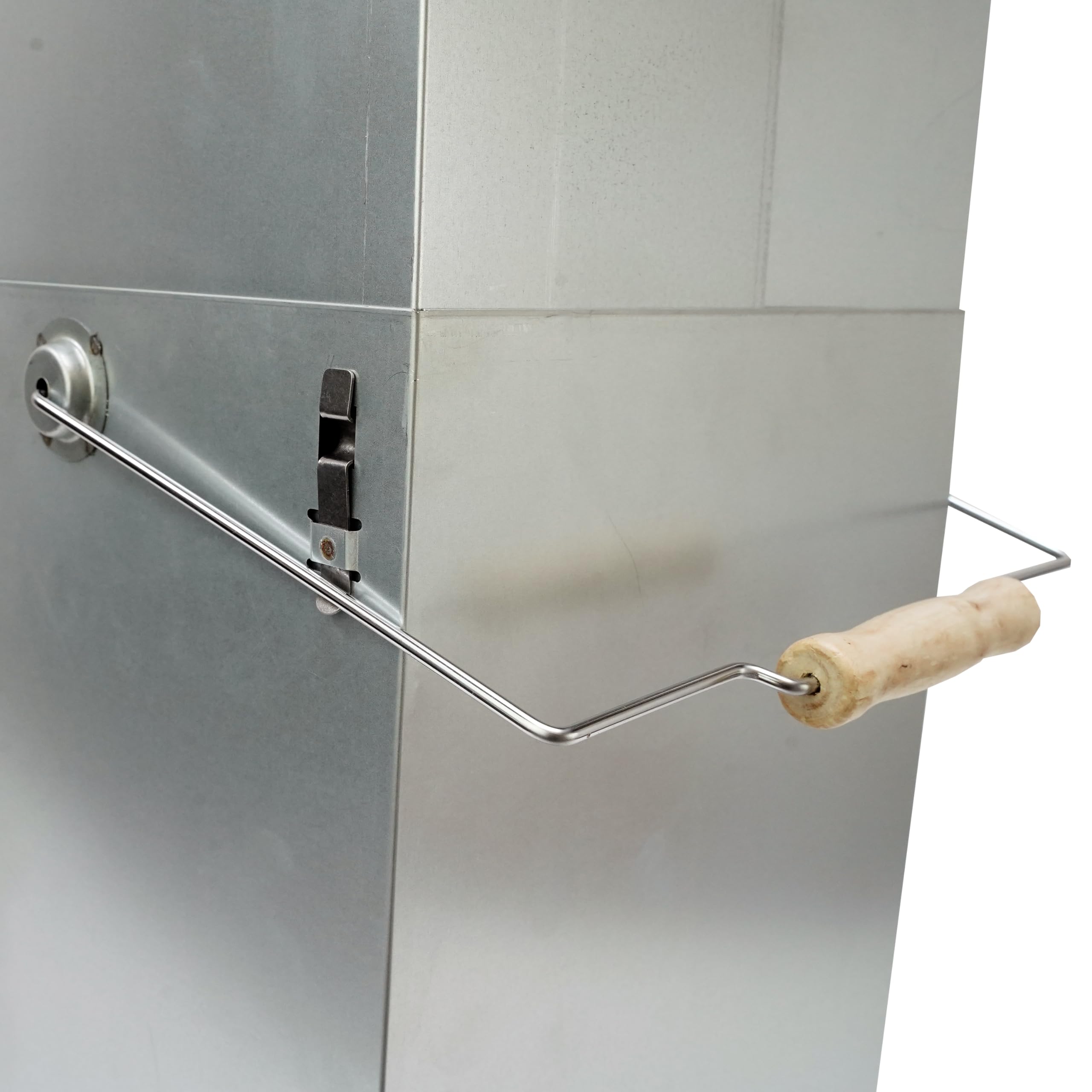 Teleskop-Räucherofen Quadratisch 101 cm – Smoker für den Außenbereich mit Thermometer und 10 Räucherhaken