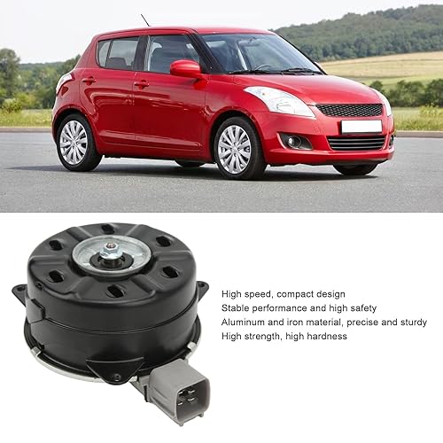 Miniatura 4 de Motor de ventilador de refrigeración de condensador, 1680008310 compatible con Swift 1.3L 20052009, conjunto de motor de refrigeración del radiador