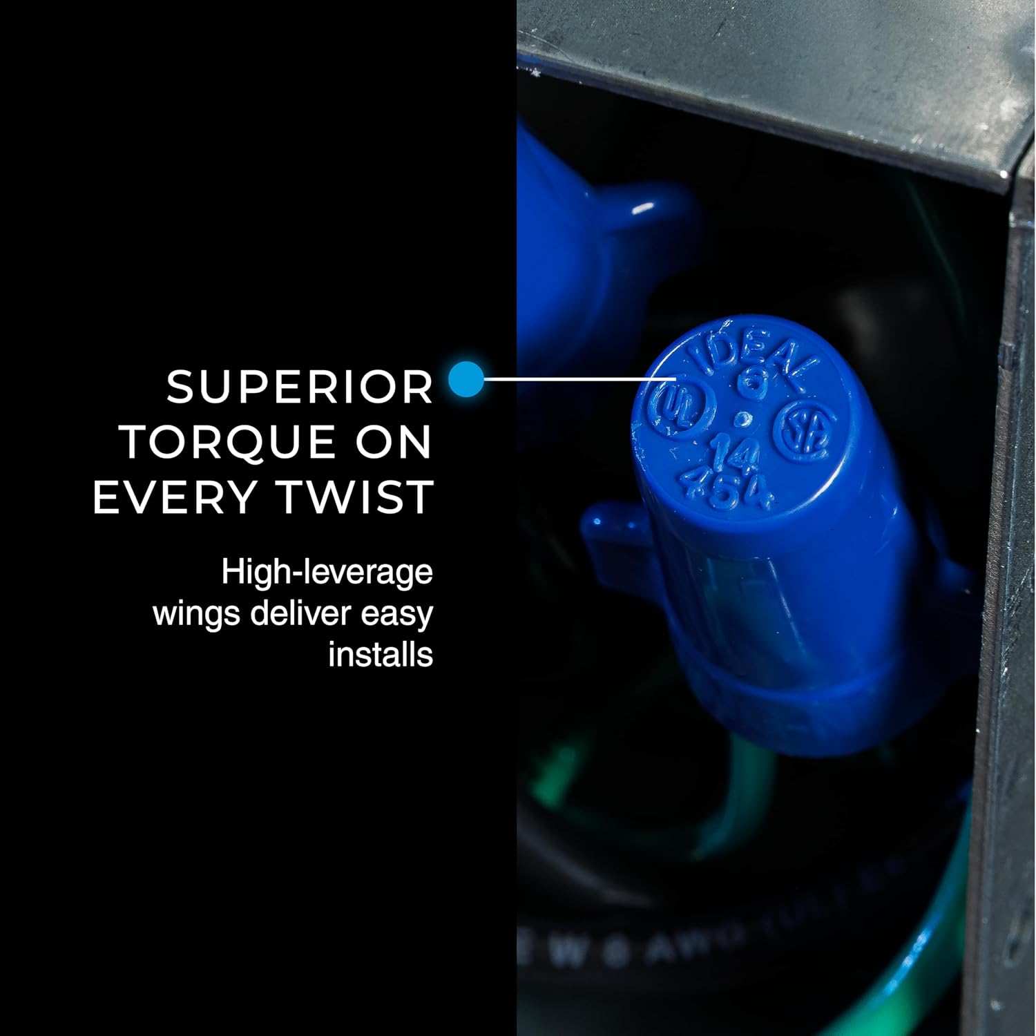 Ideal Electrical Wing-Nut® (30-654) Wire Connector, Model 454® Blue, 100/Bag