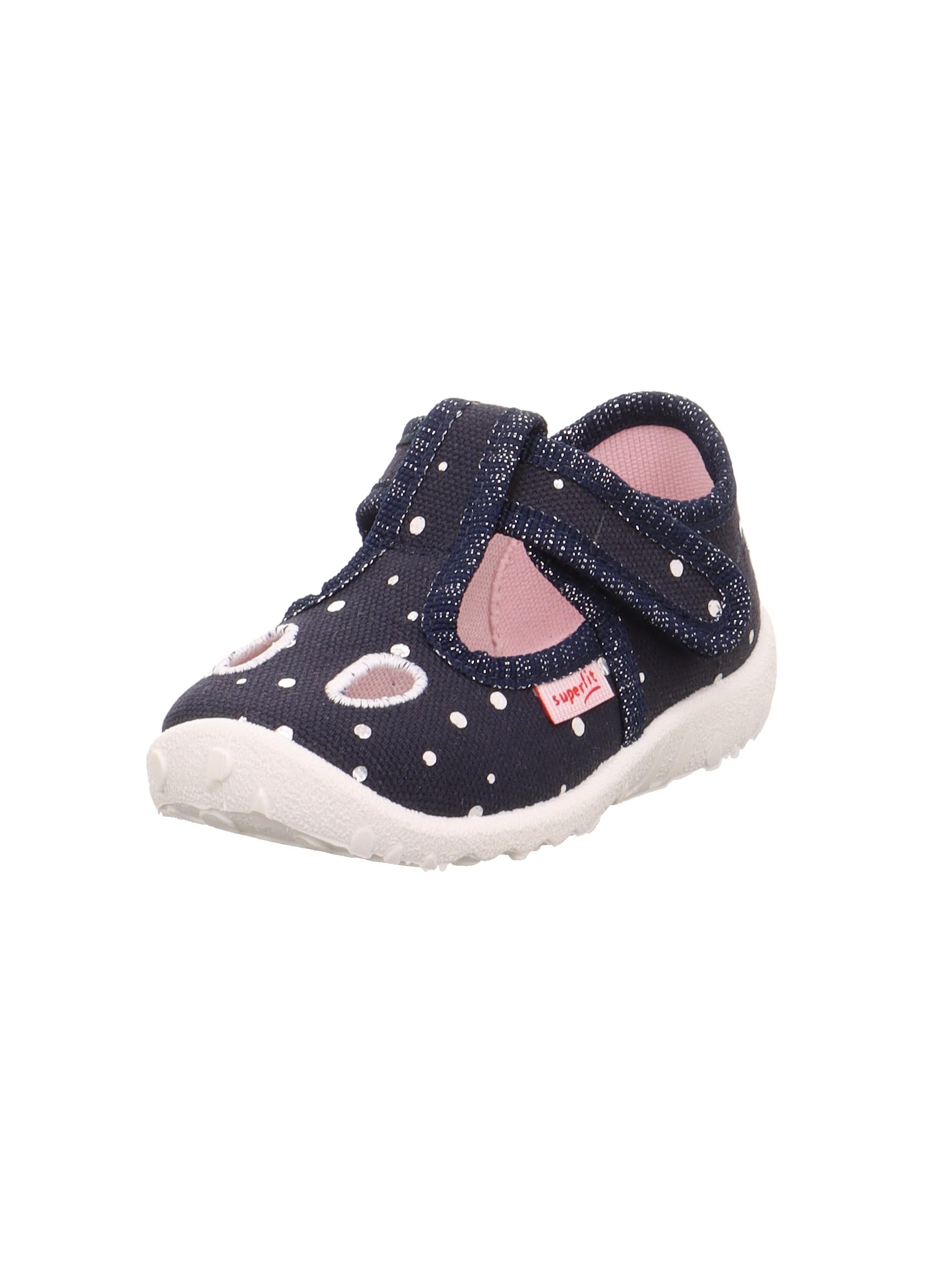 Superfit Spotty, Baby-Kids House Slippers, Dark Blue Silver 8020, 19 EU