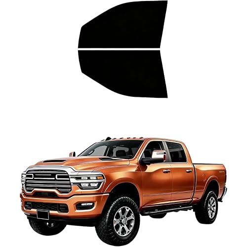 Precut Window Tint for 1994-2026 Dodge RAM 1500,2500,3500, 2-Ply Window Film with 3%/20%/35%/50%/70% Shapes for Front Side Windows, Fits All RAM Trucks, UV & Heat Rejection, Easy DIY Installation