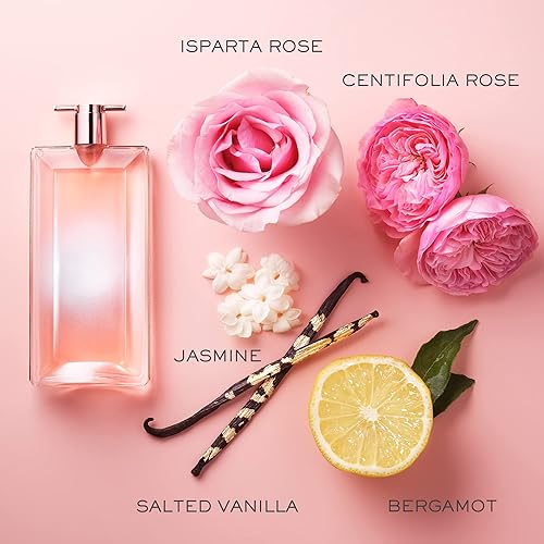 Miniatura 10 de Lancôme Idôle Aura Eau de Parfum  Fragancia de larga duración con notas de rosa, jazmín y vainilla salada  Perfume Sunny & Floral para mujer  0.85
