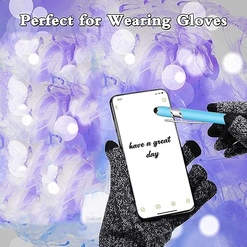 Miniatura 3 de 15 bolígrafos con punta de lápiz capacitivo, bolígrafo de metal para pantallas táctiles, bolígrafo de clic de tinta negra de 0.039 pulgadas para