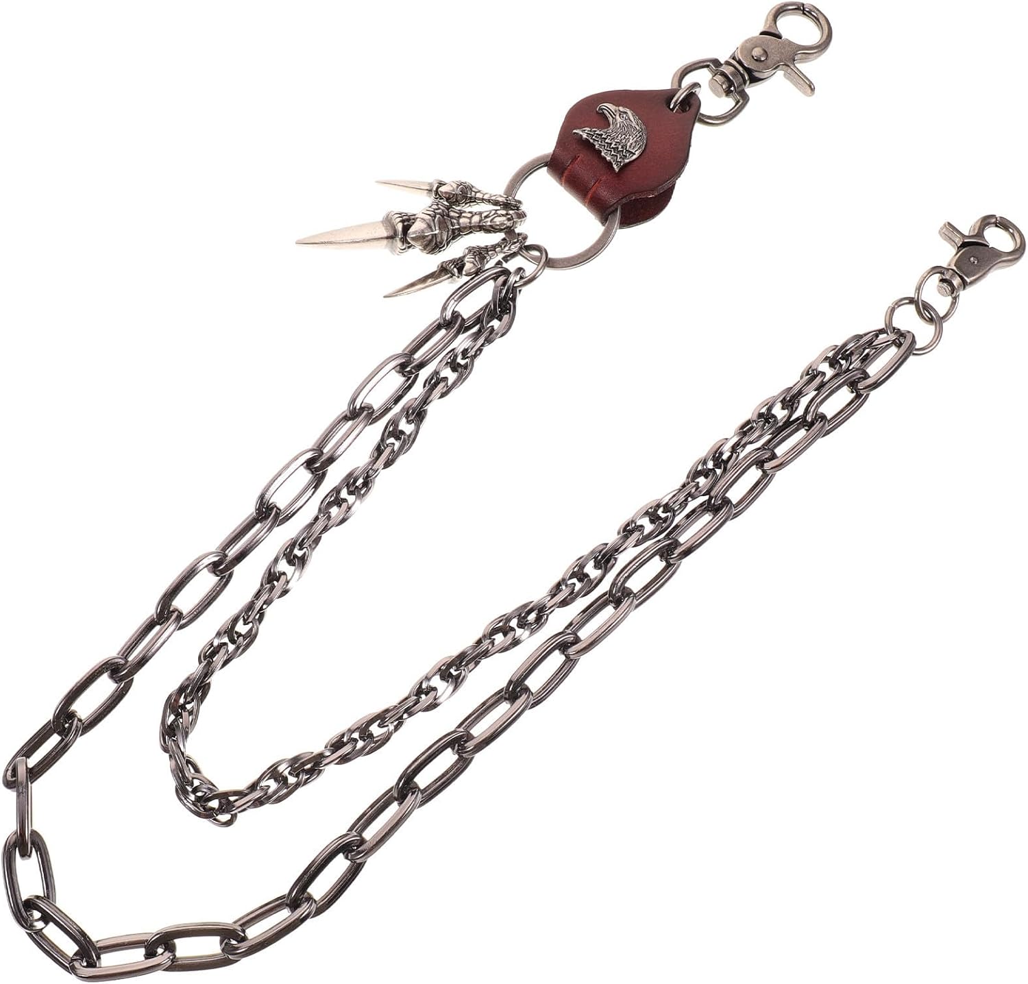 Multi-purpose Pants Chain for Men and Women, Metal and Pu Material, Good Gloss Finish, Portable Design, for Stage Performance and Rock Music Lovers, Stylish Pants Accessory