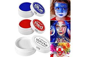 DE'LANCI Halloween Makeup Cosplay Face Paint Red Clown Makeup for Joker, 4th...