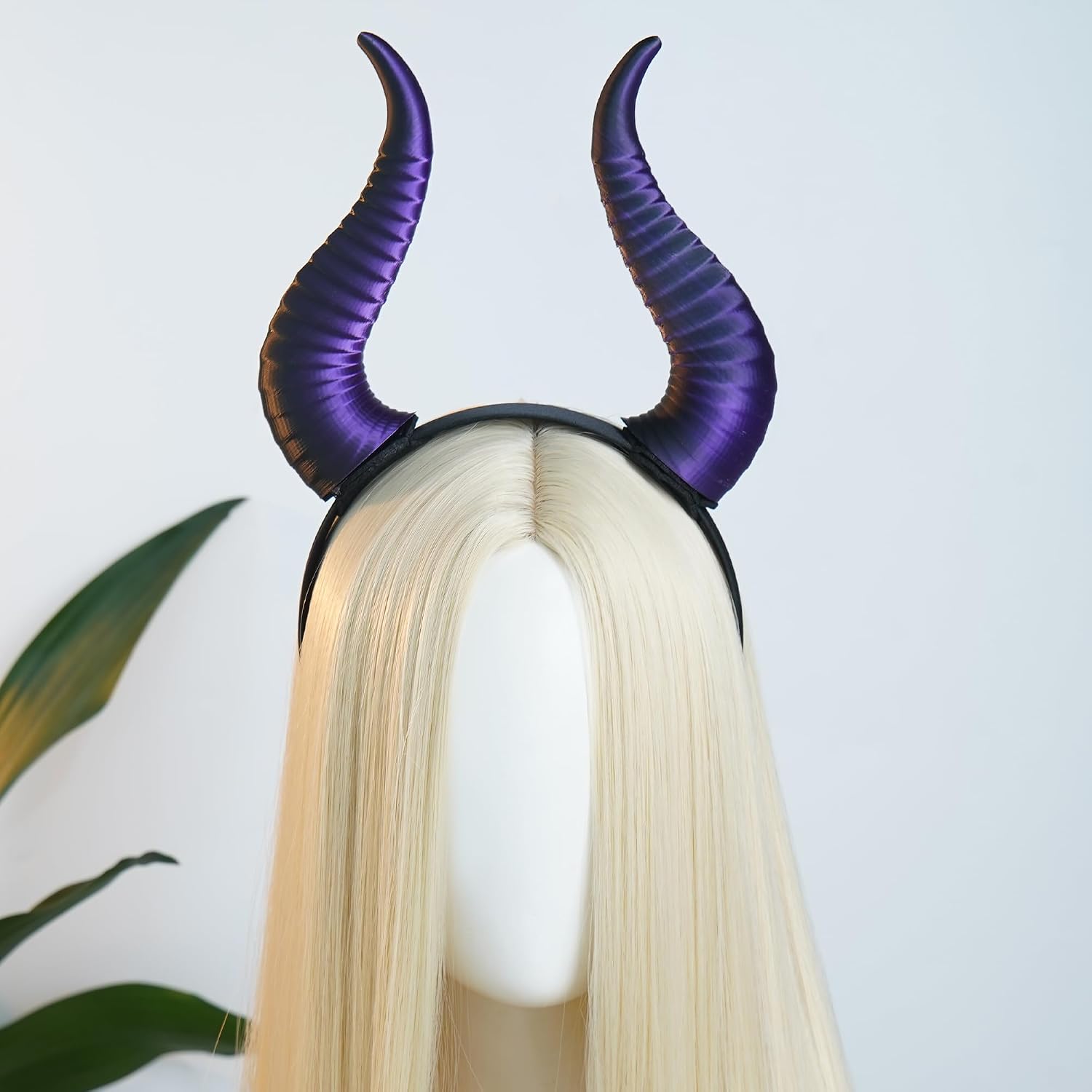 MOSTORY 3D Demon Horns Headband for Women Men Cosplay, Dark Devil Horns Headband for Adult Halloween Costume (Detachable)
