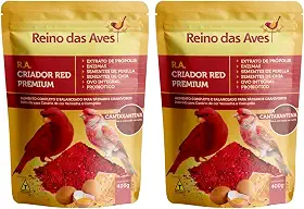 2 Farinhada RA Criador Red Premium 400g - Reino das Aves