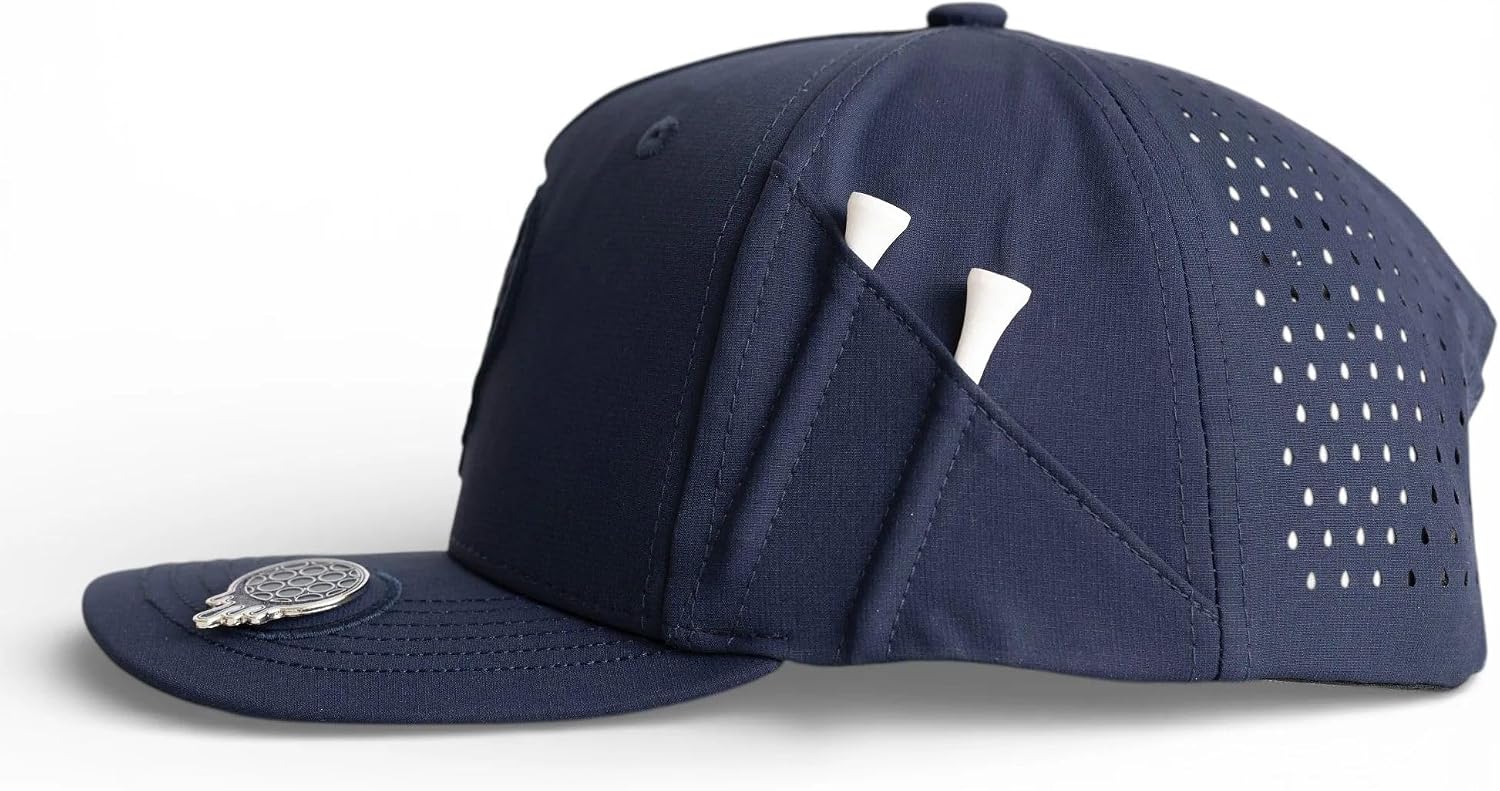 Southpaw Snapbacks Golf Hats - Tee Holder with Tees & Bill Magnet with Ball Marker - 100% Custom Made