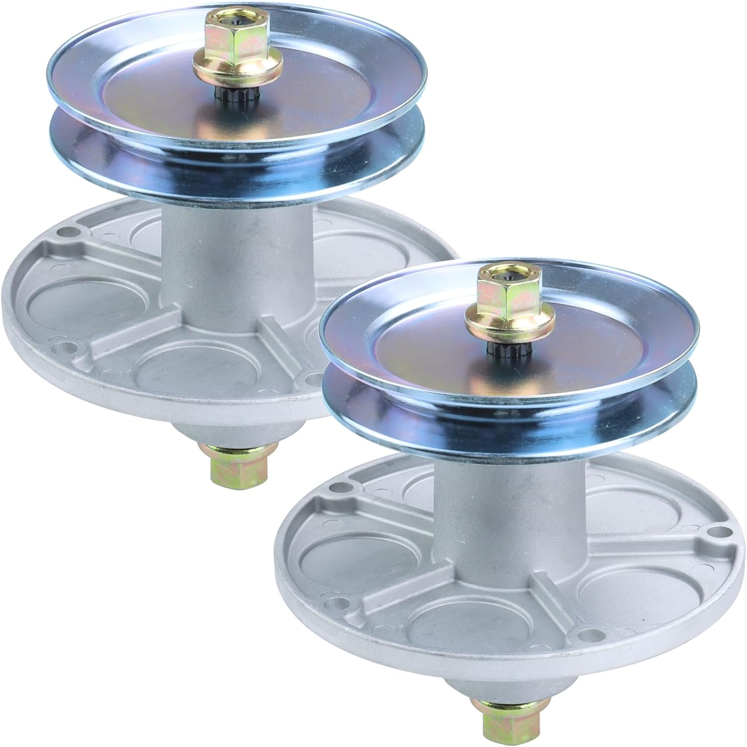 2 Pack 1001200MA Spindle Assembly with 92851MA Spindle Pulley Replaces Murray 492574MA Murray 1001200MA 1001046 1001200 092574MA 94129MA 7601127MA 094129MA for Murray 40 inch Deck Spindle