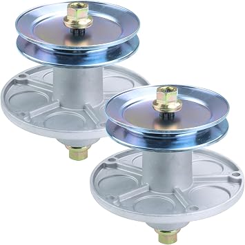 2 Pack 1001200MA Spindle Assembly with 92851MA Spindle Pulley Replaces Murray 492574MA Murray 1001200MA 1001046 1001200 092574MA 94129MA 7601127MA 094129MA for Murray 40 inch Deck Spindle