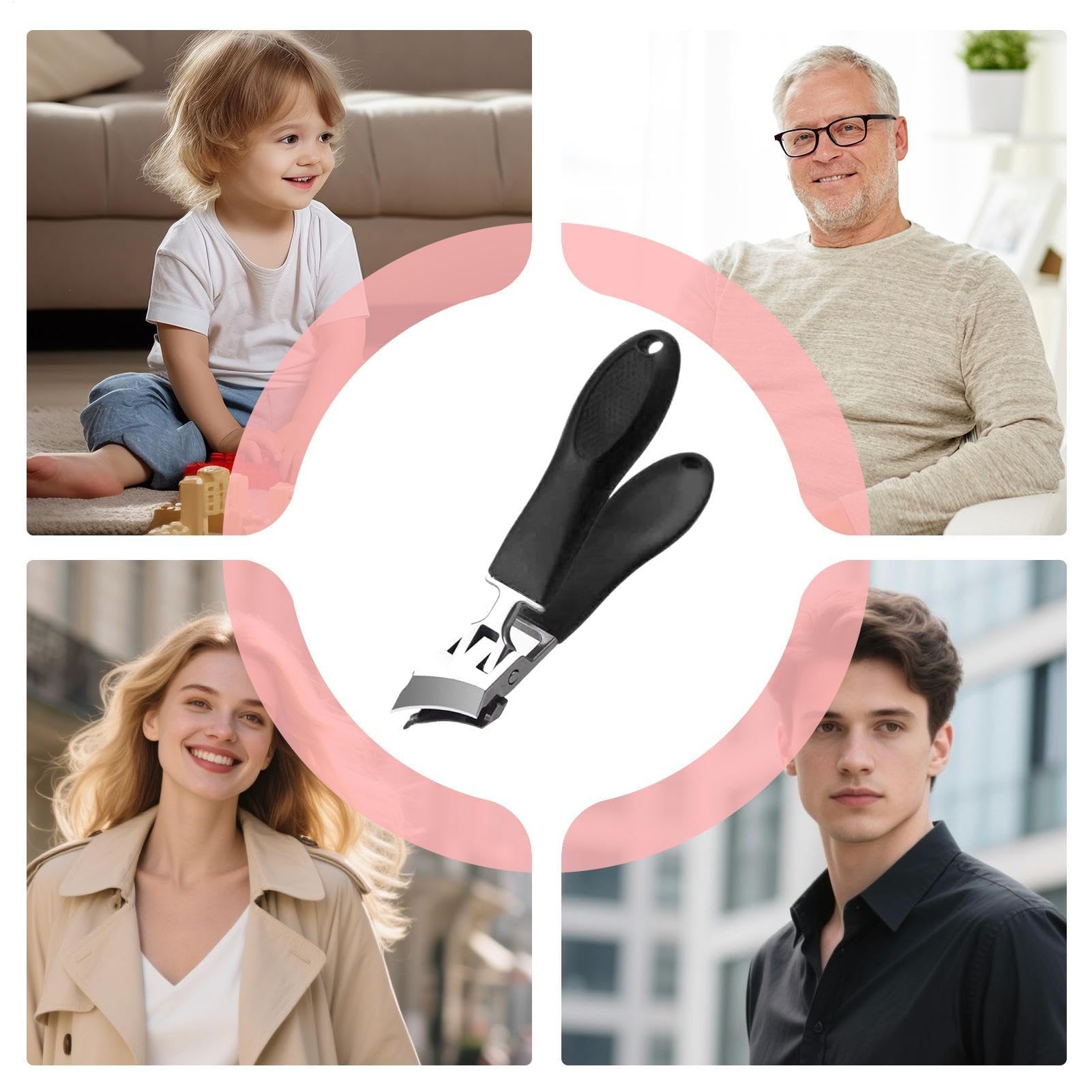 Toenail Clippers for Seniors Stainless Steel Fingernail Trimming Tools Ingrown Toenail Clippers Nail Cutters for Children Elderly Adults — view 7
