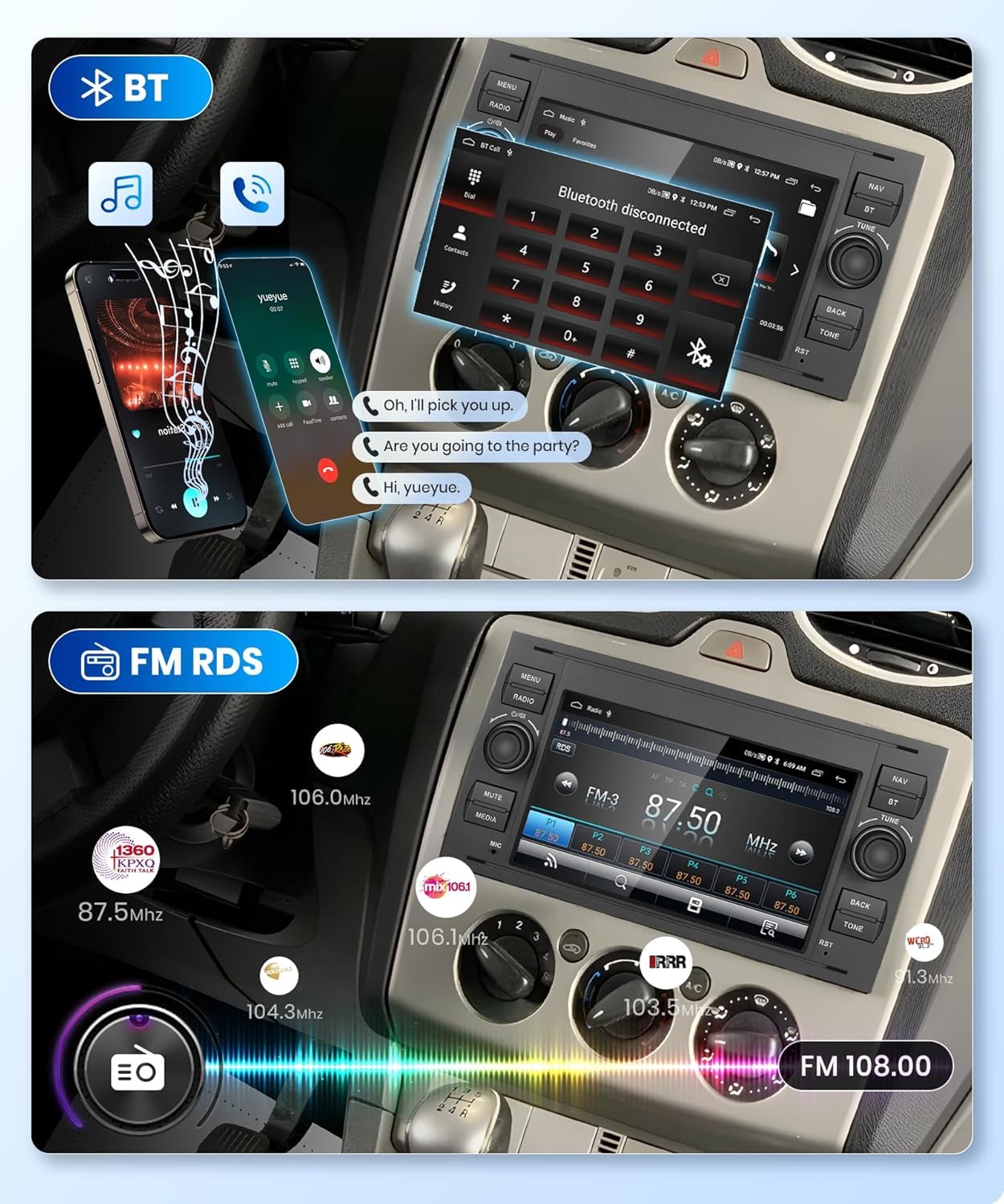 Autoradio Android 13 Per Ford Focus 2012-2018 | 9.7 Pollici Con Wireless Carplay E Telecamera Posteriore - Foto 9