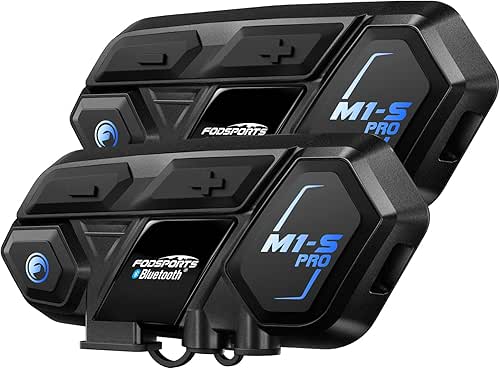 Fodsports M1-S Pro Intercom Moto Bluetooth avec Partage de Musique,