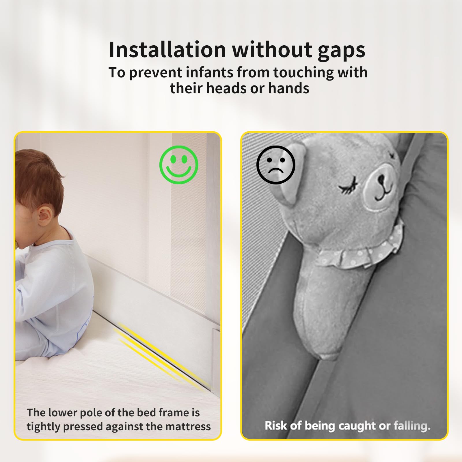 HUOLE Rausfallschutz Bett, Bettgitter für Kinder, Babybettgitter für Kleinkinder, Kinderbettgitter mit luftiges Netz, Bed Rail stabile Bauweise, einfache Montage-1,8 m – dunkelgrau