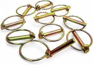 10 Pcs Heavy Duty Linch Pin Spring Loaded Round Pins for Tractors, Trailers, Lawn Mowers, Trucks & Farm Equipment (4.5mm x 40mm)