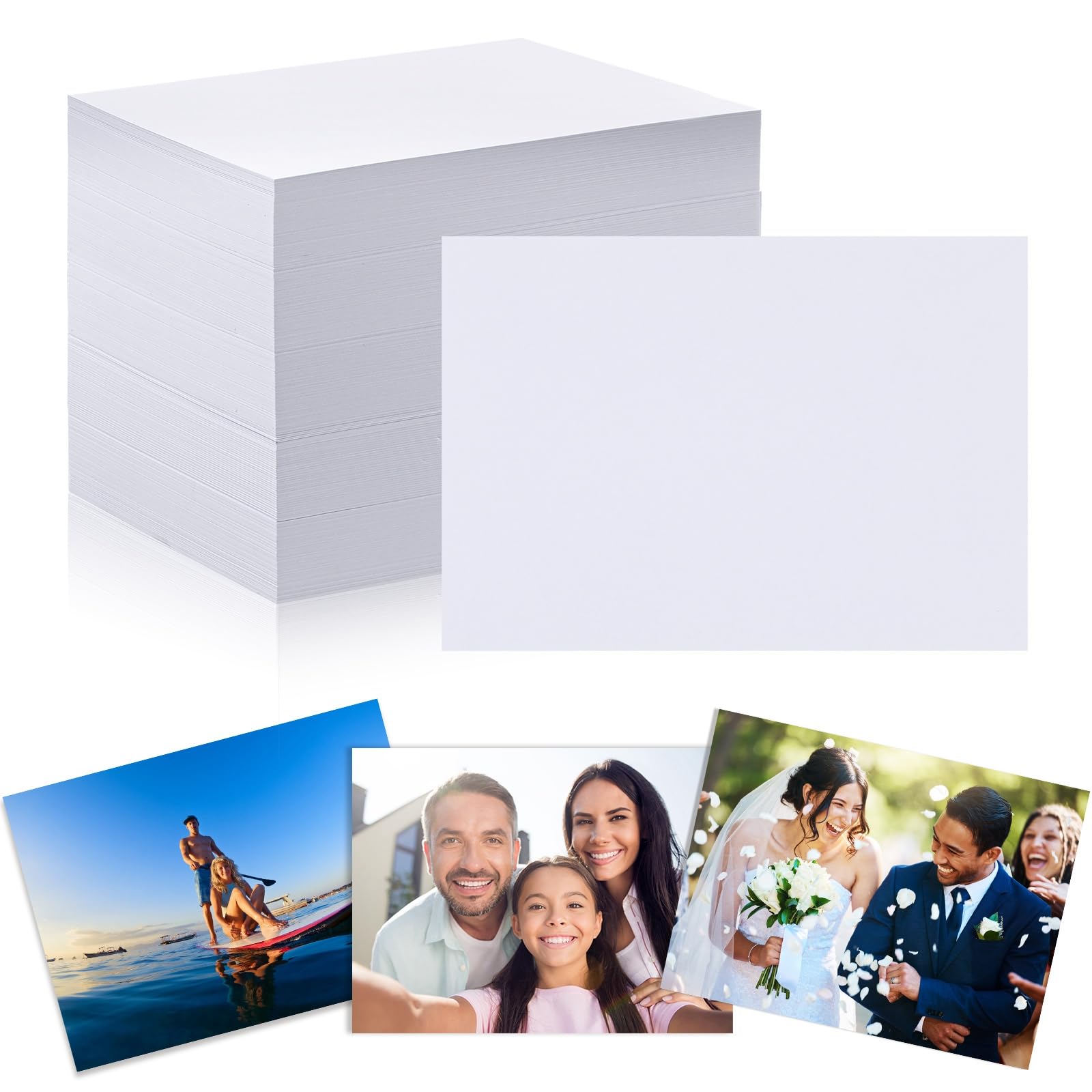 Fainne 600 Sheets Photo Paper 4x6 in Glossy Double Sided 54lbs 9.5mil 200gsm Photo Paper Glossy Card Stock for Inkjet Printing Printer Making Pictures Calendar Greeting Card Printing