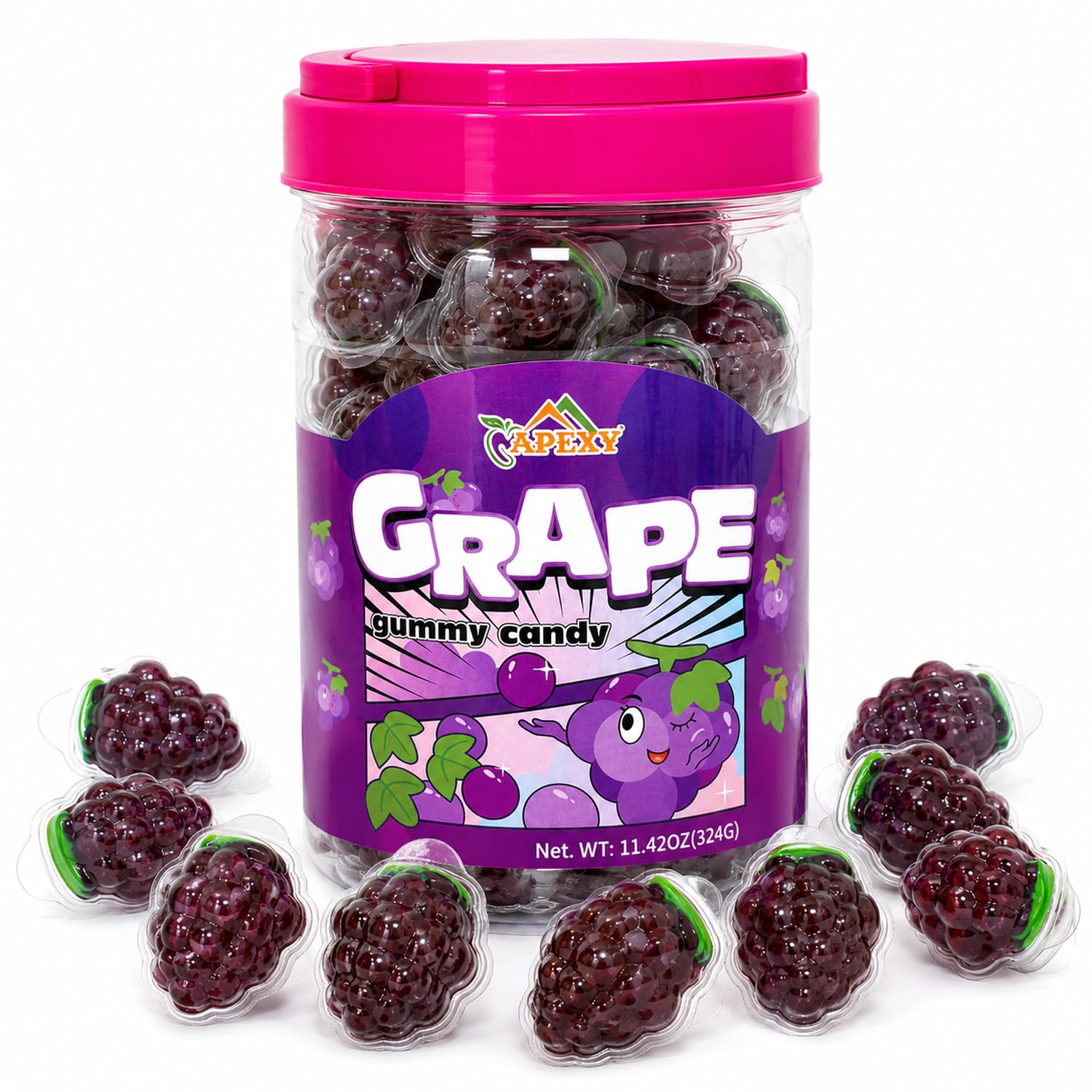 Amazon.com : APEXY Grape Gummy Candy, Jelly Filled Liquid Center