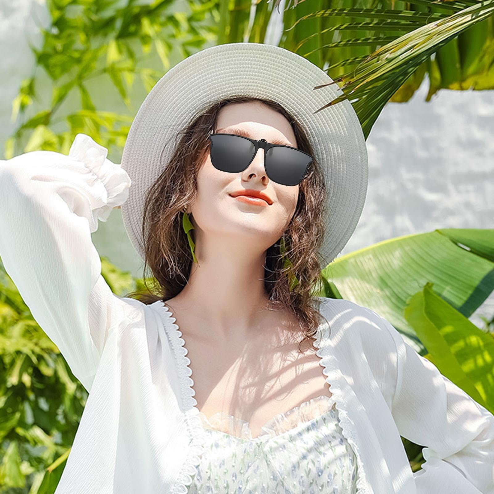 Lunettes Polarisées Rabattables À Clipser Protection UV Pour Pêche Conduite Voyages