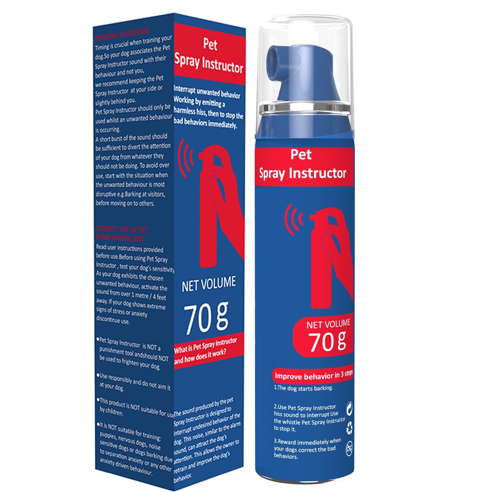 Spray Corrector Dog Trainer, 70ml 1 Pack Corrector Spray for Dog to Stops Barking, Jumping Up, Place Avoidance, Food Stealing, Dog Fights, Attacks