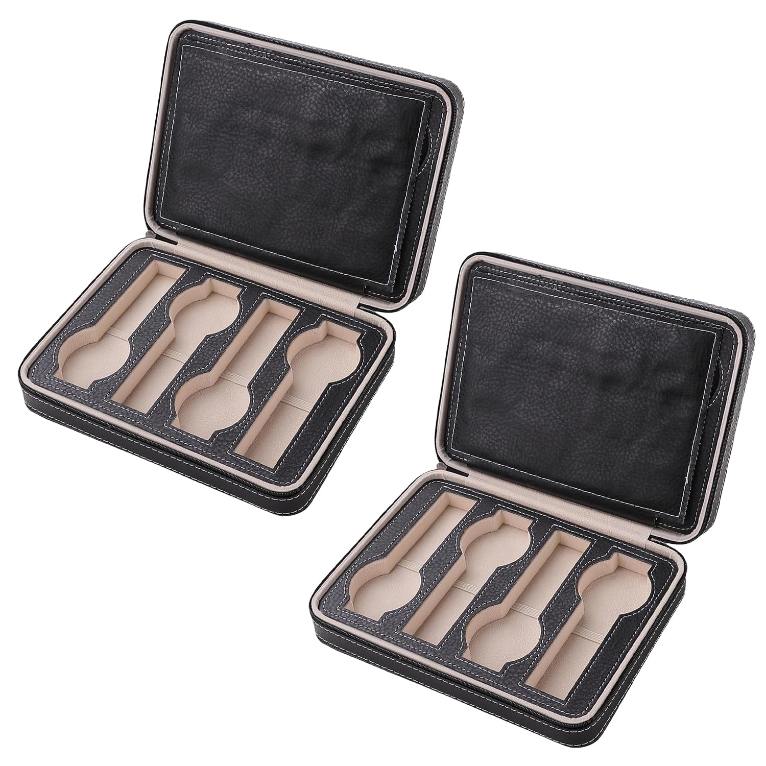 Kuber Industries 8 Slots Watch Zipper bag |Watch Organizer For Men & Women-Pack of 2 (Black) (B0CN152XS1) Amazon Price History, Amazon Price Tracker