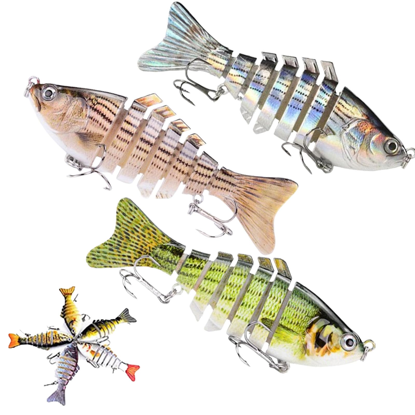 2025 Fishing Gear - Bionic Swimming Bait, Probero Robotic Fishing Lure, Swim Baits for Bass Fishing, 3D Bionic Swimming Lure -Just Like a Real Injured Bait Fish (3pcs B)