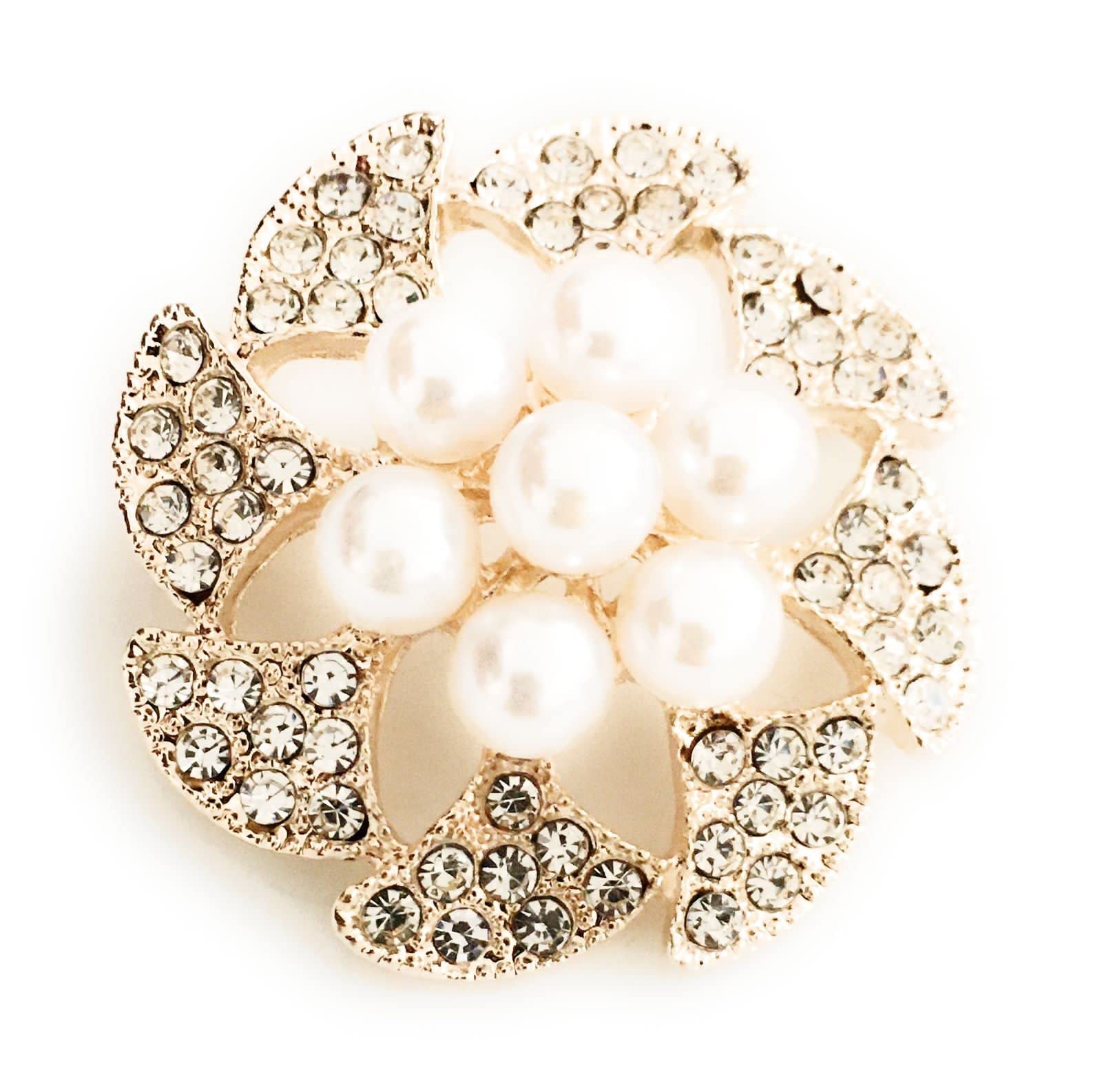 pearls brooch pins for women and girls flower design gold colour bridal saree pins (pack of 1) with white stones and pearls wedding party fancy dress suit pins (B0C1S12V2D) Amazon Price History, Amazon Price Tracker